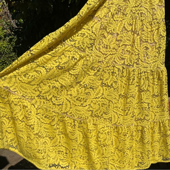 Dress the Population Yellow Lace Maxi Dress - Picture 3 of 6